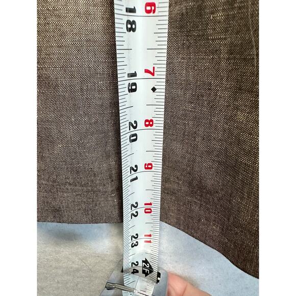 Tahari Linen Blend Skirt Suit Set Short Sleeve Belted Blazer & Flared Skirt Sz 6 - Picture 12 of 15